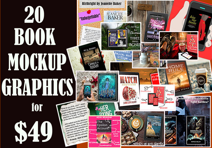 Book Mockup Graphics for $49!